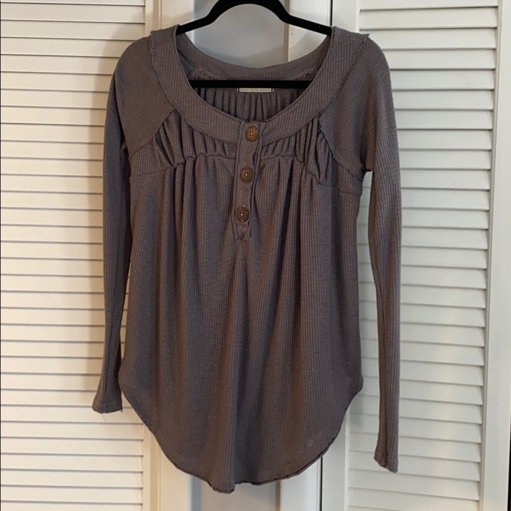 We The Free waffle pattern top